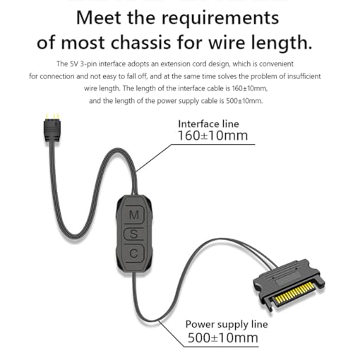 ZORBES® ARGB Controller 5V 3Pin RGB for PC Built-in Light Modes SATA Power Supply Stripe Remote Modification Fans Light Strips 3PCS ZORBES® ARGB Controller 5V 3Pin RGB for PC Built-in Light Modes SATA Power Supply Stripe Remote Modification Fans Light Strips 3PCS
